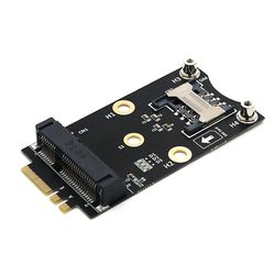 M.2 Wifi Adapter Mini Pcie trådløst netværkskort til M2 Ngff Key A + e Wifi Card Raiser med slot Sort