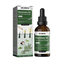 50ml rosmariiniöljyä 2kpl hiuksille ja päänahan hiusöljylle hiustenlähtöön stimuloimaan hiusten kasvua ja päänahan hoitoa risiiniöljyllä