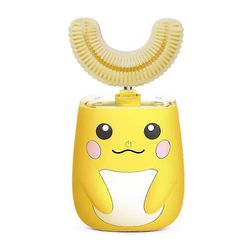 Toothbrushes Ultraääni lasten sähköhammasharja älykäs ajastin ipx7 pikkulapsille 2-8 vuotta, keltainen