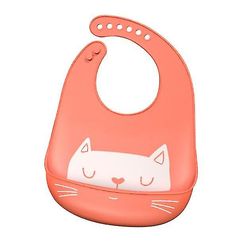 Zhuopai Silikone Baby Bib Justerbar Fit vandtæt hagesmække Mandarin orange