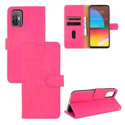 Etui til Htc Desire 21 Pro 5g Cover Premium Læder Med Kortholder Flip Folio Magnetisk Etui Coque - Sort Pink