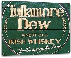 LINCMAN Tullamore Dew irsk whisky Logo Retro Wall Decor Bar Man Cave Metal Tinn Sign 8x12in Gaveplakett