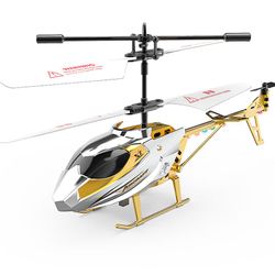 Fjernkontroll Helikopter Fjernkontroll RC Helikopter med LED-lys - 2 kanaler Mini Helikopter For barn og voksne Innendørs Beste Helikopter Toy Gi Gul