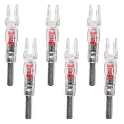 6PCS LED-valaistut nocks sopivat 6.2mm valaistut nokat valaistut jousiammuntakulmat ulkojousiammunnan metsästykseen R