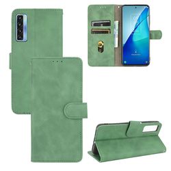 Etui til Tcl 20s Cover Premium Læder Med Kortholder Flip Folio Magnetisk Etui Coque - Sort Grøn