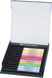 Faber Castell Faber-castell pasteltoner pitt pensel pen (pakke med 12)