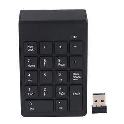 Numerisk tastatur,18 taster trådløst usb talltastatur med 2,4 g mini usb numerisk mottaker for runde