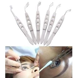 Valfri oftalmisk pincett Klämma Metall Palpebral Körtel Massage Meibomian Flap Ögonlock Forcep Clip Eye Eye