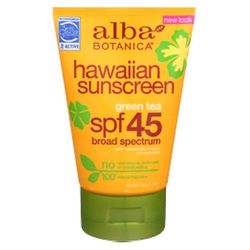Alba Botanica Hawaiian Solcreme SPF 45, 4 oz (Pakke med 1)