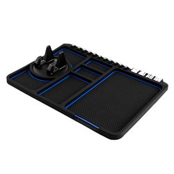 Bil instrumentbræt Anti-slip mat Auto telefonpude pvc til mobiltelefon beslag navigation opbevaring pude bil interiør tilbehør Blå