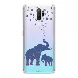 Crazy Kase Hull For Oppo A9 2020 I Silikone Soft 1 Mm, Blå Elefant