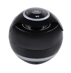 Coosilo Mobiltelefon trådløs Bluetooth-højttaler, rund subwoofer udendørs bærbar minihøjttaler sort