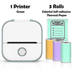 Phomemo T02 mini tulostin kannettava tulostin lämpötulostustarra langaton musteeton taskutulostin itseliimautuva tarratulostin -ys Vihreä C