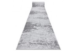 RugsX Runner StrukturelLE MEFE 6182 to niveauer af fleece grå 100 cm 100x640 cm