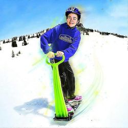Lumiskootteri skootteri taitettu lumilauta kelkka Sininen