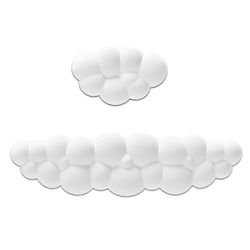 Pilvi rannetuki Pad Kit Näppäimistö Rannetuki Hiiri Rannetuki Memory Foam Palm Support for Keyboard Mo Valkoinen