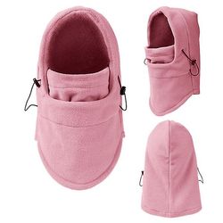Liltop Vinter varm mens termisk balaclava Biker Ski Hat fuld ansigtsmaske hætteklædte cap Pink