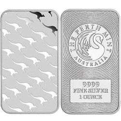 1 unssi Australia Silver Bar Silver Ei keräilijää Perthin rahapaja