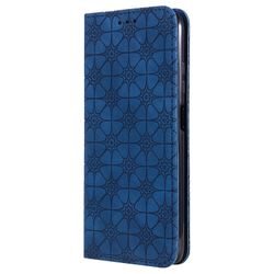 Gangxun Kompatibel med Xiaomi Redmi Note 9t Case Læder Magnetic Flip Folio Cover Wallet blå