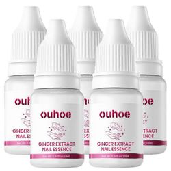 Ginger Nail Care Essence, Grey Nail Moisturizing Care Exfoliating Beauty Nail Essence 5pcs