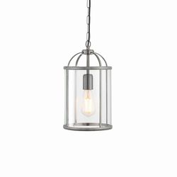 Endon Collection Lighting Lambeth 1 let loft vedhæng Klart glas, Satin nikkel, E27