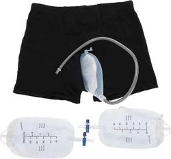 Pissapussi (S), kannettava pisuaari mukana kaksi kannettavaa 500ml pisuaaripussia miehille