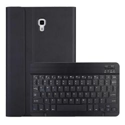 DY590 Galaxy Tab A 10.5 T590 / T595 irrotettava muovinen Bluetooth-näppäimistö nahkainen tablettikotelo pidikkeellä (musta)