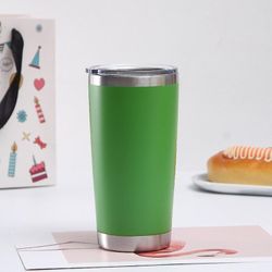 Unbrand Grøn 501-600ml Termisk Krus Øl Cups rustfrit stål termokande til te kaffe vandflaske