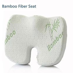 Ortopedinen peräpukamien istuintyyny muistivaahto auton tyynysetti hidas rebound-työtuoli sohvan vyötärötuki häntäluun kivunlievitys Bambukuitu istuin