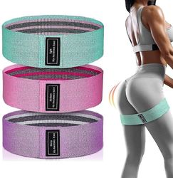 Resistance Bands Kvinder, 3 niveauer Booty Bands for ben og røv Pink