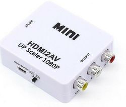 Coosilo Hdmi til 3 Rca Cvbs Full Hd Video 1080p Av Scart Composite Converter Adapter hvid