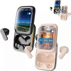 Älykkäät täysväriset kosketusnäytön liukusäätimen kuulokkeet 2024 Uudet musiikki-/pelitilat Musta