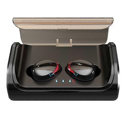 TWS-T8 Bluetooth-yhteensopiva 5.1 9D stereo langaton kuuloke melunvaimennus IPX7 vedenpitävät kosketusnäyttökuulokkeet Red Light**