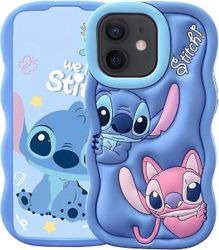 Yhteensopiva iPhone 12 Pro -kotelon kanssa, söpö 3D-sarjakuva eläinhahmo viileä iskunkestävä silikoninen suojakuori ihon suojakotelo Iphone12 Pro B...