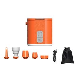 GIGA PUMP TINY 3-in-1 Mini Pump kannettava täyttölaite retkeilyyn makuualustan patjapumppu helpottaa meitä Oranssi