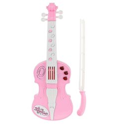 Lasten viululelu valaistulla soittimella, opettavainen oppimislelu lapsille Vaaleanpunainen 36x13.5cm