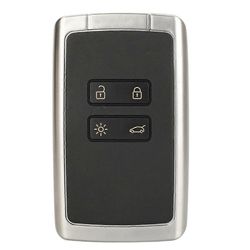 Sopii 4-painikkeiseen Renault Smart Remote Control -autoavaimeen 434MHz-4A Chip Silver Back Flat As Shown