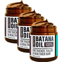 Jalostamaton batanaöljy kasvuun, 100 % batanaöljyä Hondurasista, Öljy, Auttaa pörröisyyteen ja kaksihaaraisiin 3pcs