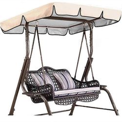 Swing Canopy Cover Garden Courtyard Swing Canopy Sunshade Outdoor Swing Canopy Cover BEIGE 190T 190X132X15cm
