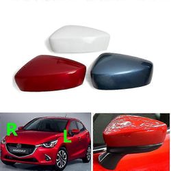 Auton ulkopuolinen taustapeilin kansi autolle Mazda 2 Demio 2017 2018 2019 2020 2021 2022 2023 sivupeilin kuoren kotelo Zekai 1pcs unpainted R