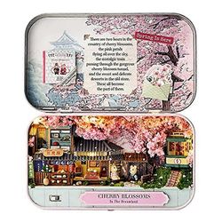 DIY nukkekotilaatikko teatteri nukkekotisarja huonekalut miniatyyri lapsille lahjalelu Monivärinen The Realm of Cherry Blossoms