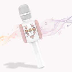 Trådløs Bluetooth Karaoke mikrofon med led lys, Kids Karaoke