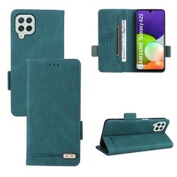 Gangxun Etui til Samsung Galaxy A22 4g læderetui Folio Flip med kreditkortspor Etui Coque Grøn