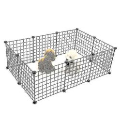 Fällbart husdjur Playpen Iron Fence Puppy Kennel House Motion Träning Valp Kattunge Rymdhundar Levererar Kaniner MarsvinBur