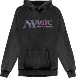 Magic The Gathering Retro Logo Herre Vintage Wash Hættetrøje, Vintage Wash Black-l47 sort XL