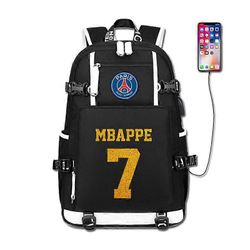 No.7 Kultainen kuvio Mbappe Football tähti painettu reppu, koululaukku ja matkalaukku
