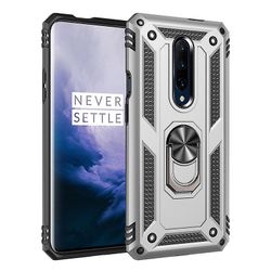 Shockproof rustning sag for oneplus 9 pro med støttefod all inclusive dække sølv rpc2502