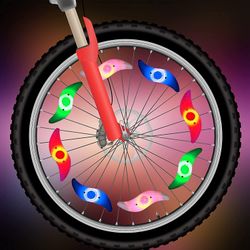 Xqday 12stk cykel eger lys, vandtætte hjul eger lys hjulfælg lys bruges til cykel eger dekoration (tilfældig farve)