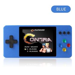 Ny generation håndholdt spil spiller med 3,0 tommer LCD Retro videospil konsol indbygget 500 spil pocket console til børn voksen BLÅ