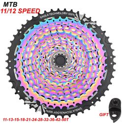 Racework Cykel Freewheel Mountainbike Kort Aluminium Alloy Rainbow Color 11speed 50t 12 Hastighed 11-50t Svinghjul Stor tandhjul Plade 12Speed 11-50T